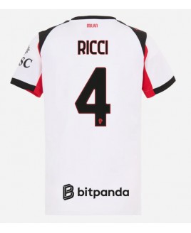 Günstige AC Milan Samuele Ricci #4 Auswärtstrikot Damen 2025-26 Kurzarm